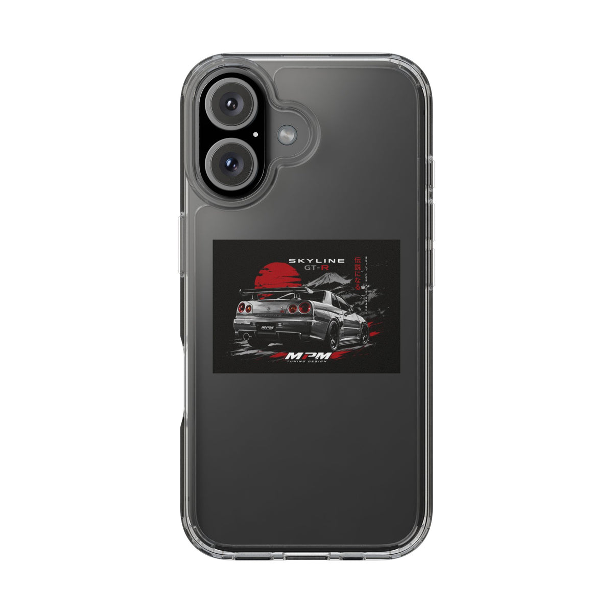 Clear Phone Case — Nissan Skyline GT-R Racing Car Graphic | MPM Tuning Design