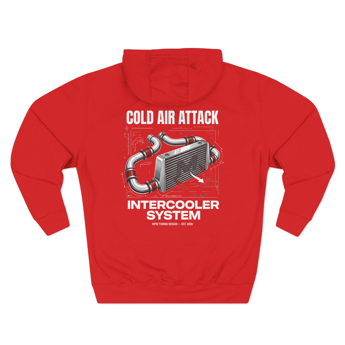 Cold Air Attack Hoodie — Intercooler Graphic JDM Fleece | MPM Tuning Design