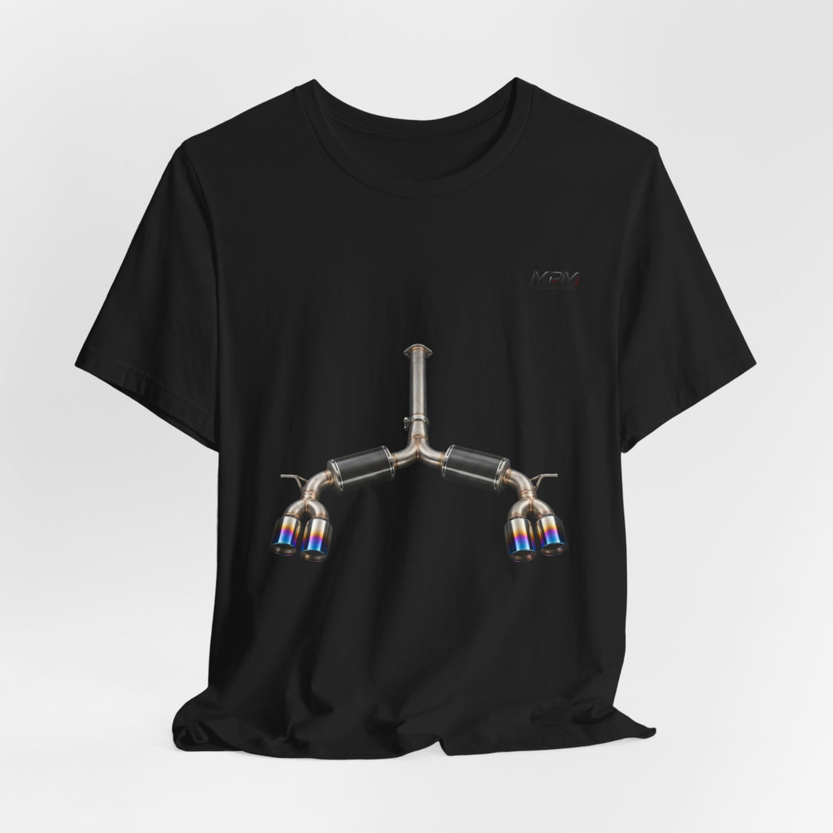 Exhaust Tip Graphic Tee — Quad Burnt Tip Muffler T-Shirt | MPM Tuning Design
