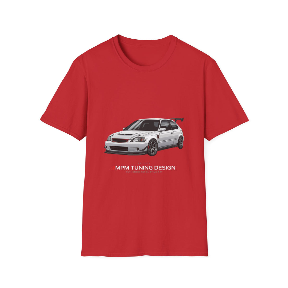 Honda Civic EK Hatchback T-Shirt — JDM Race Car Graphic Tee | MPM Tuning Design