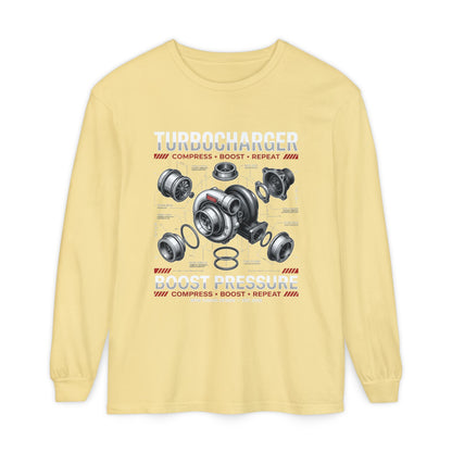 Turbocharger Boost Pressure Long Sleeve Tee — JDM Graphic | MPM Tuning Design