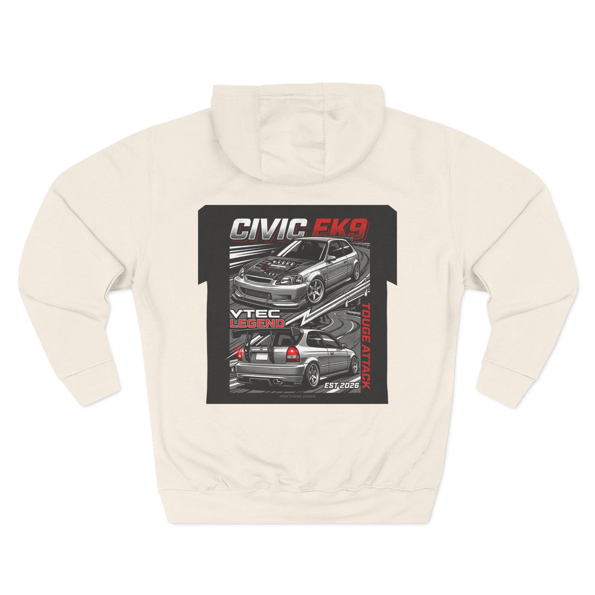 Honda Civic EK9 VTEC Legend Hoodie — JDM Racing Car Graphic Fleece | MPM Tuning Design