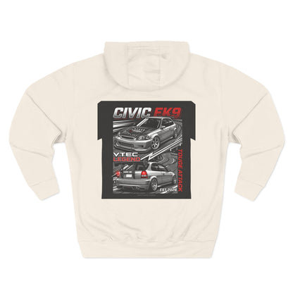Honda Civic EK9 VTEC Legend Hoodie — JDM Racing Car Graphic Fleece | MPM Tuning Design