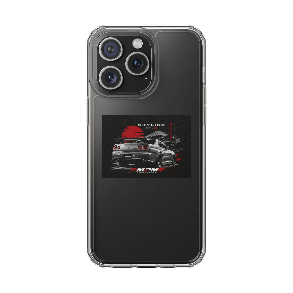 Clear Phone Case — Nissan Skyline GT-R Racing Car Graphic | MPM Tuning Design