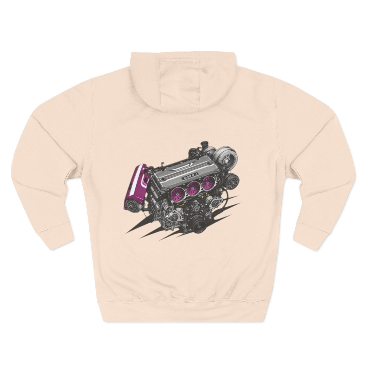 Engine VTEC Graphic Hoodie — Racing Motor Back Print Fleece | MPM Tuning Design