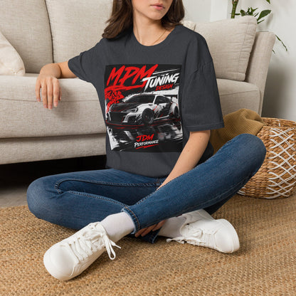 MPM JDM Racing Car Graphic T-Shirt — Red Brushstroke Automotive Tee | MPM Tuning Design