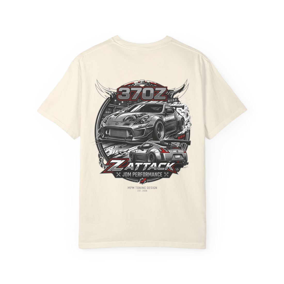 Nissan 370Z Z-Attack Performance Car T-Shirt — JDM Racing Graphic Tee | MPM Tuning Design