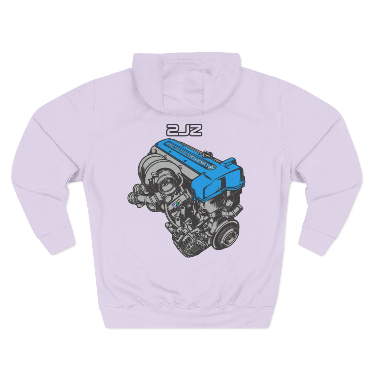 2JZ Engine Diagram Hoodie — JDM Car Enthusiast Fleece | MPM Tuning Design