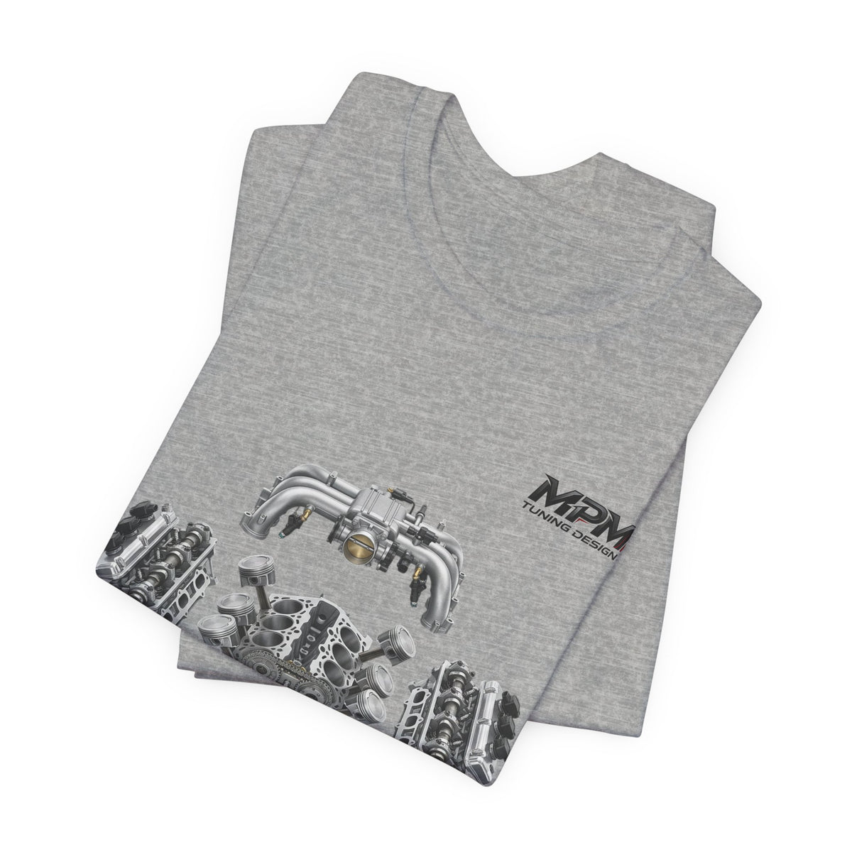V8 Engine Blueprint Tee — Mechanical Diagram T-Shirt | MPM Tuning Design