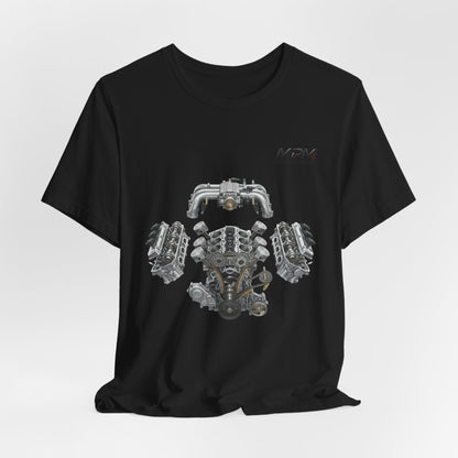V8 Engine Blueprint Tee — Mechanical Diagram T-Shirt | MPM Tuning Design