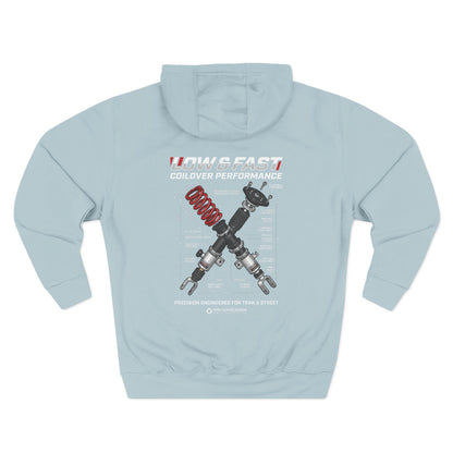 Auto Coil &amp; Strut Hoodie — Racing Suspension Graphic Fleece | MPM Tuning Design