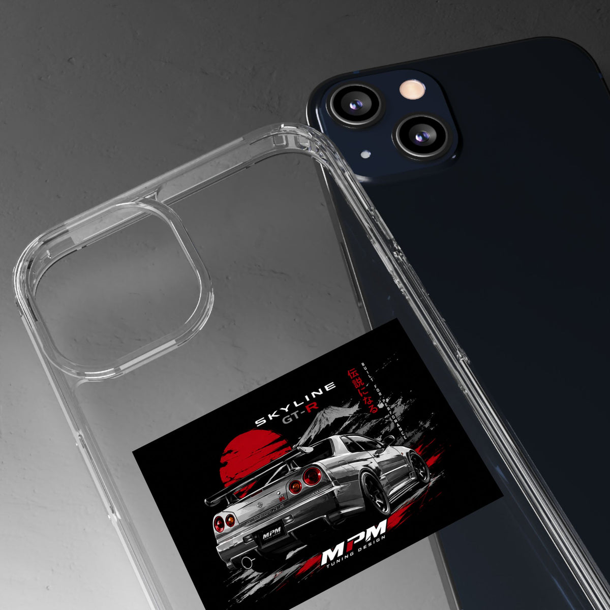 Clear Phone Case — Nissan Skyline GT-R Racing Car Graphic | MPM Tuning Design