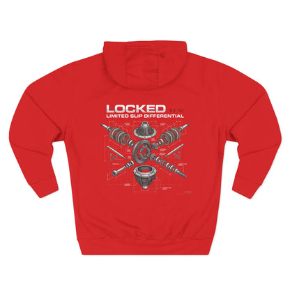 Car Parts Hoodie — Locked In Drivetrain Graphic Fleece | MPM Tuning Design