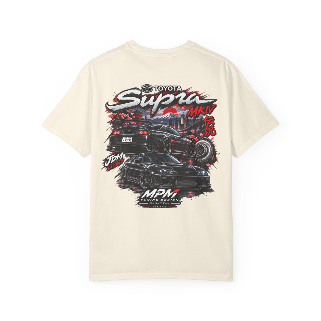Toyota Supra MKIV Graphic T-Shirt — JDM Street Racing Tee | MPM Tuning Design