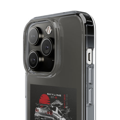 Clear Phone Case — Nissan Skyline GT-R Racing Car Graphic | MPM Tuning Design