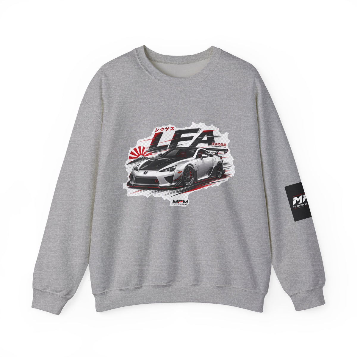 JDM Racing Car Crewneck Sweatshirt — LEA Sports Car Graphic | MPM Tuning Design