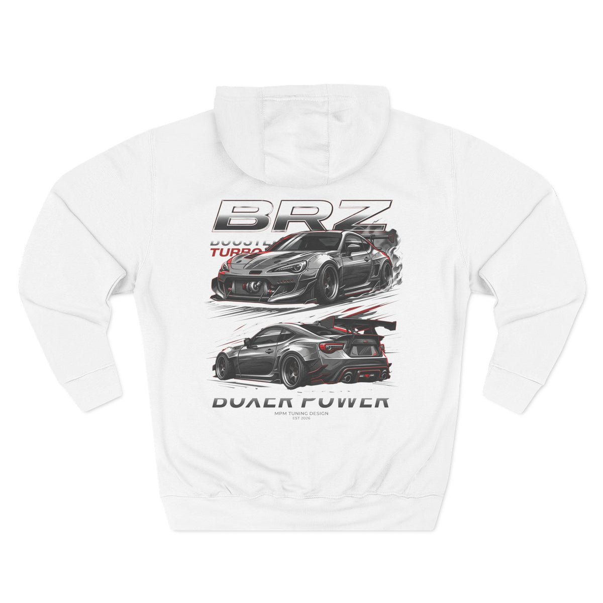 BRZ Twin Turbo Racing Hoodie — Dual Power Car Graphic Fleece | MPM Tuning Design