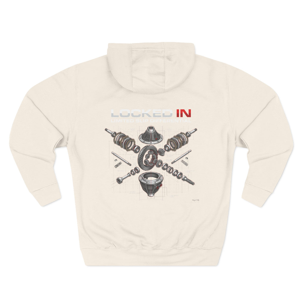 Car Parts Hoodie — Locked In Drivetrain Graphic Fleece | MPM Tuning Design