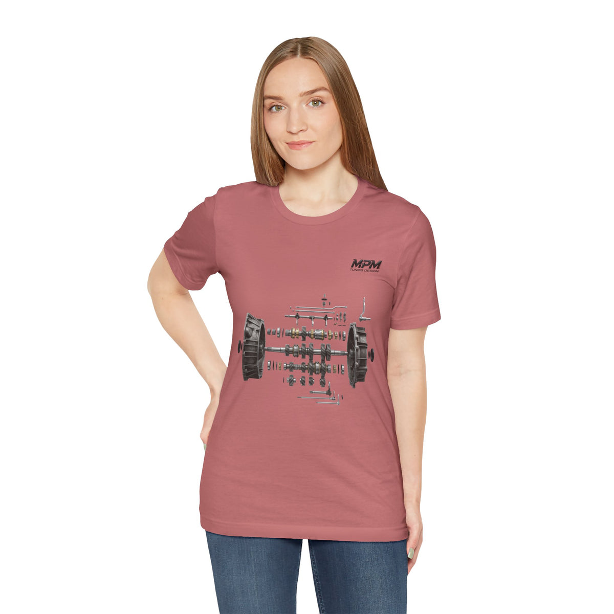 Engine Blueprint Graphic Tee — Mechanical Schematic T-Shirt | MPM Tuning Design