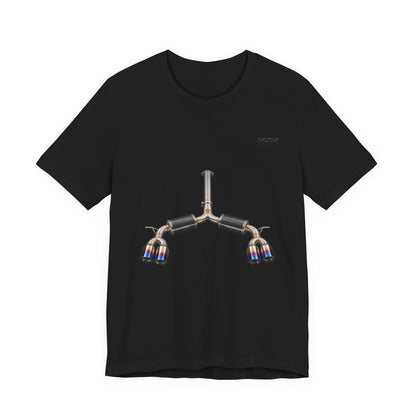 Exhaust Tip Graphic Tee — Quad Burnt Tip Muffler T-Shirt | MPM Tuning Design