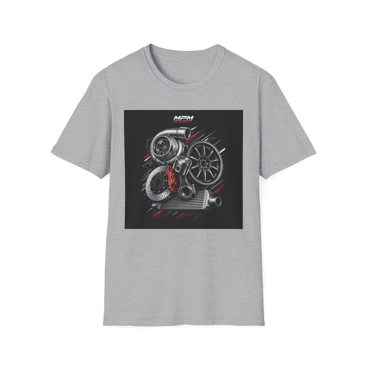 Turbocharger Engine T-Shirt — Motorsport Turbo Graphic Tee | MPM Tuning Design