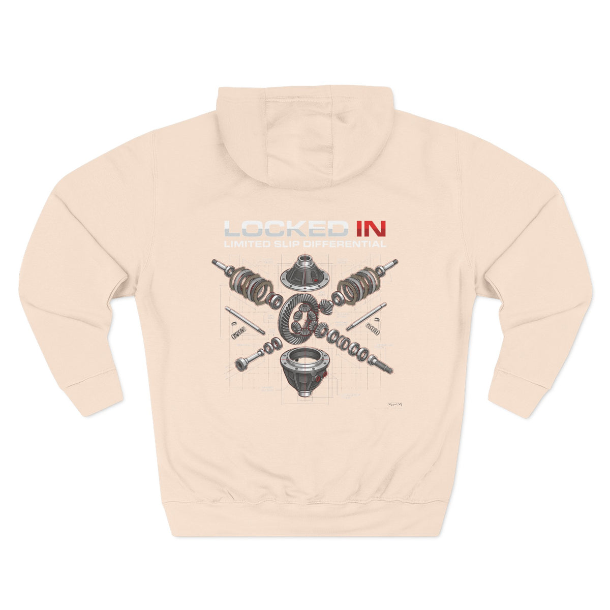 Car Parts Hoodie — Locked In Drivetrain Graphic Fleece | MPM Tuning Design