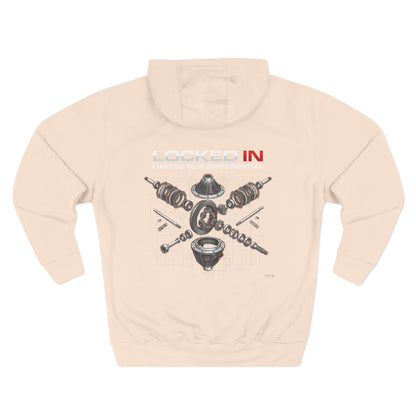 Car Parts Hoodie — Locked In Drivetrain Graphic Fleece | MPM Tuning Design