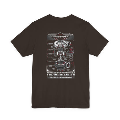 Turbocharger Diagram T-Shirt — Engine Blueprint Graphic Tee | MPM Tuning Design