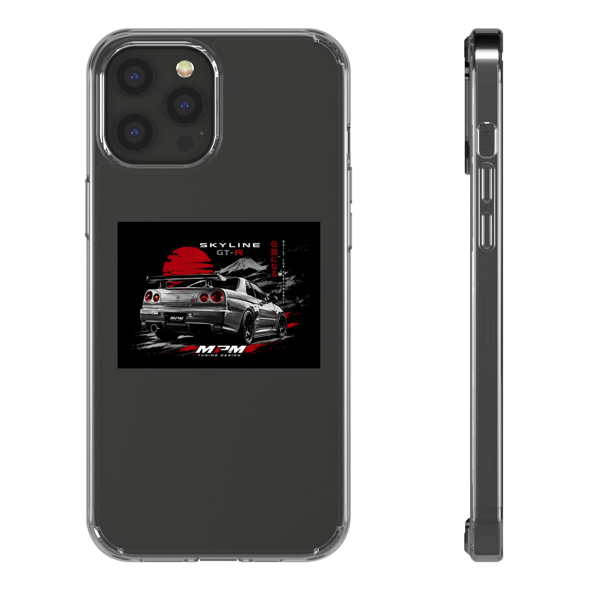 Clear Phone Case — Nissan Skyline GT-R Racing Car Graphic | MPM Tuning Design