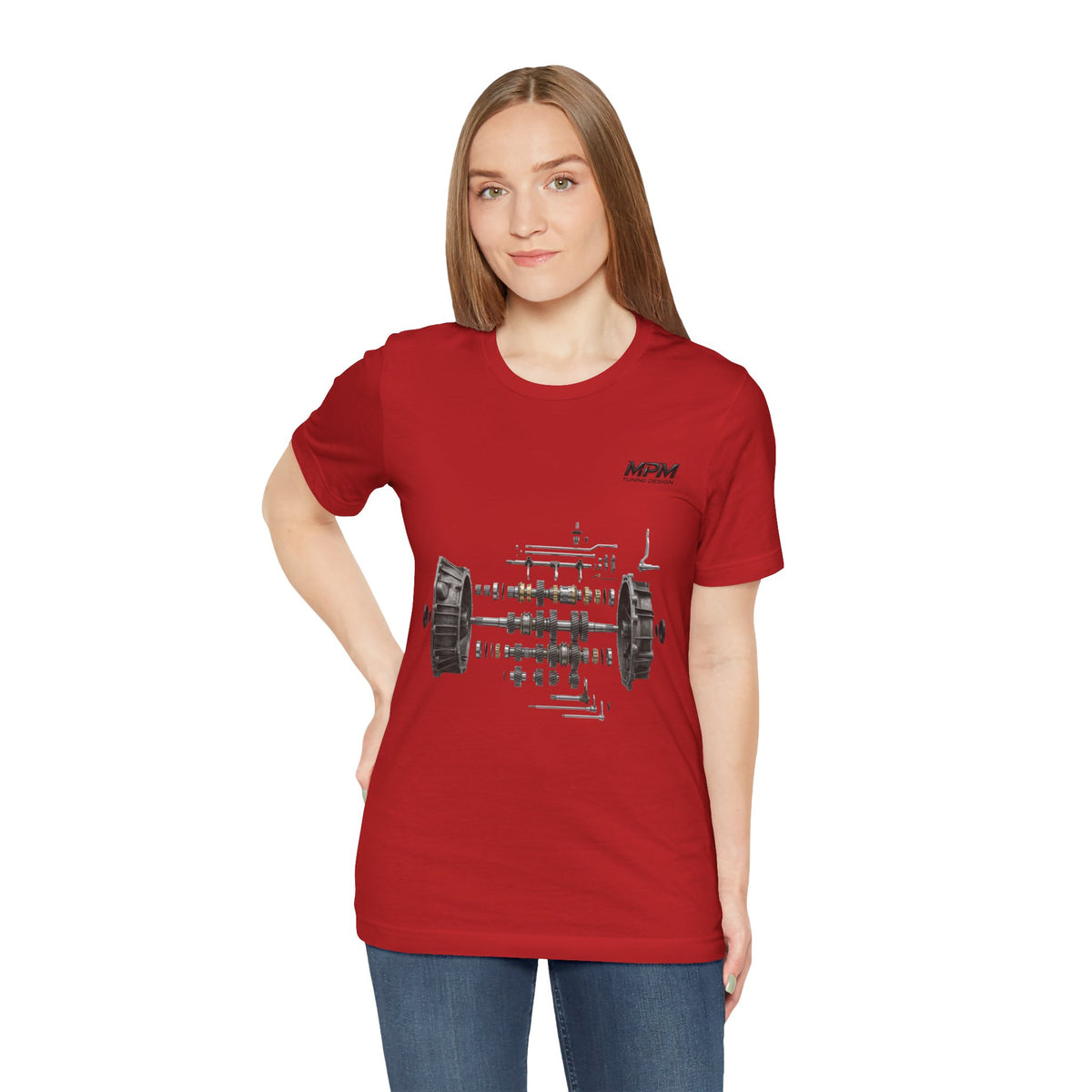 Engine Blueprint Graphic Tee — Mechanical Schematic T-Shirt | MPM Tuning Design