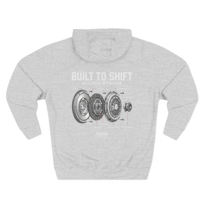 Built to Shift Hoodie — Clutch &amp; Flywheel Mechanic Graphic | MPM Tuning Design