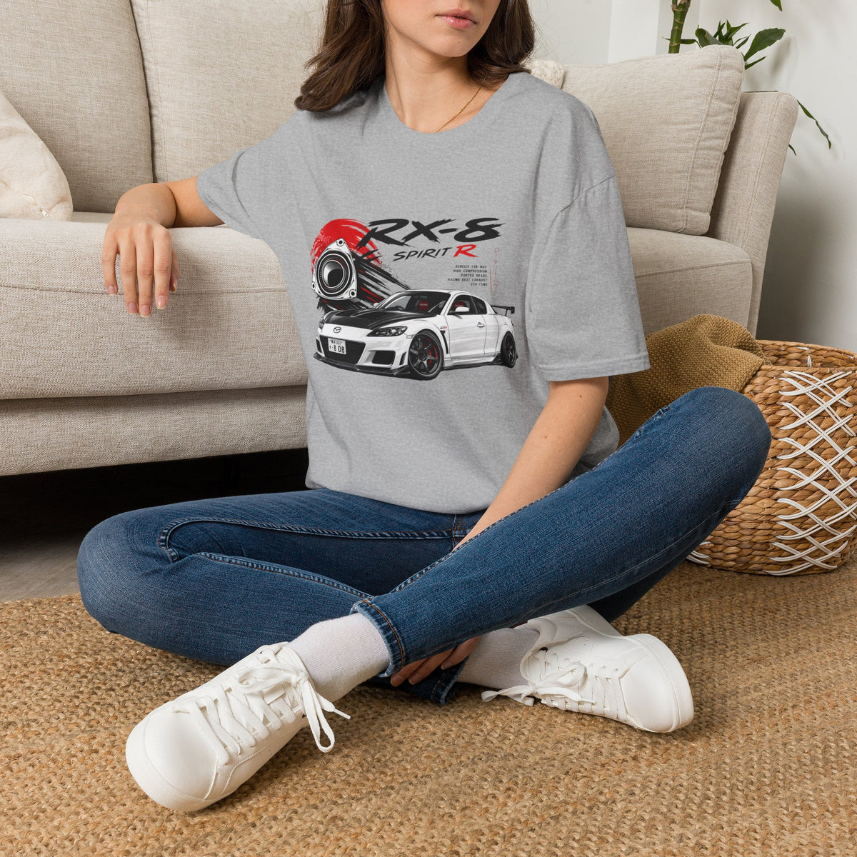 Mazda RX-8 Spirit R T-Shirt — Rotary Sports Car Graphic Tee | MPM Tuning Design