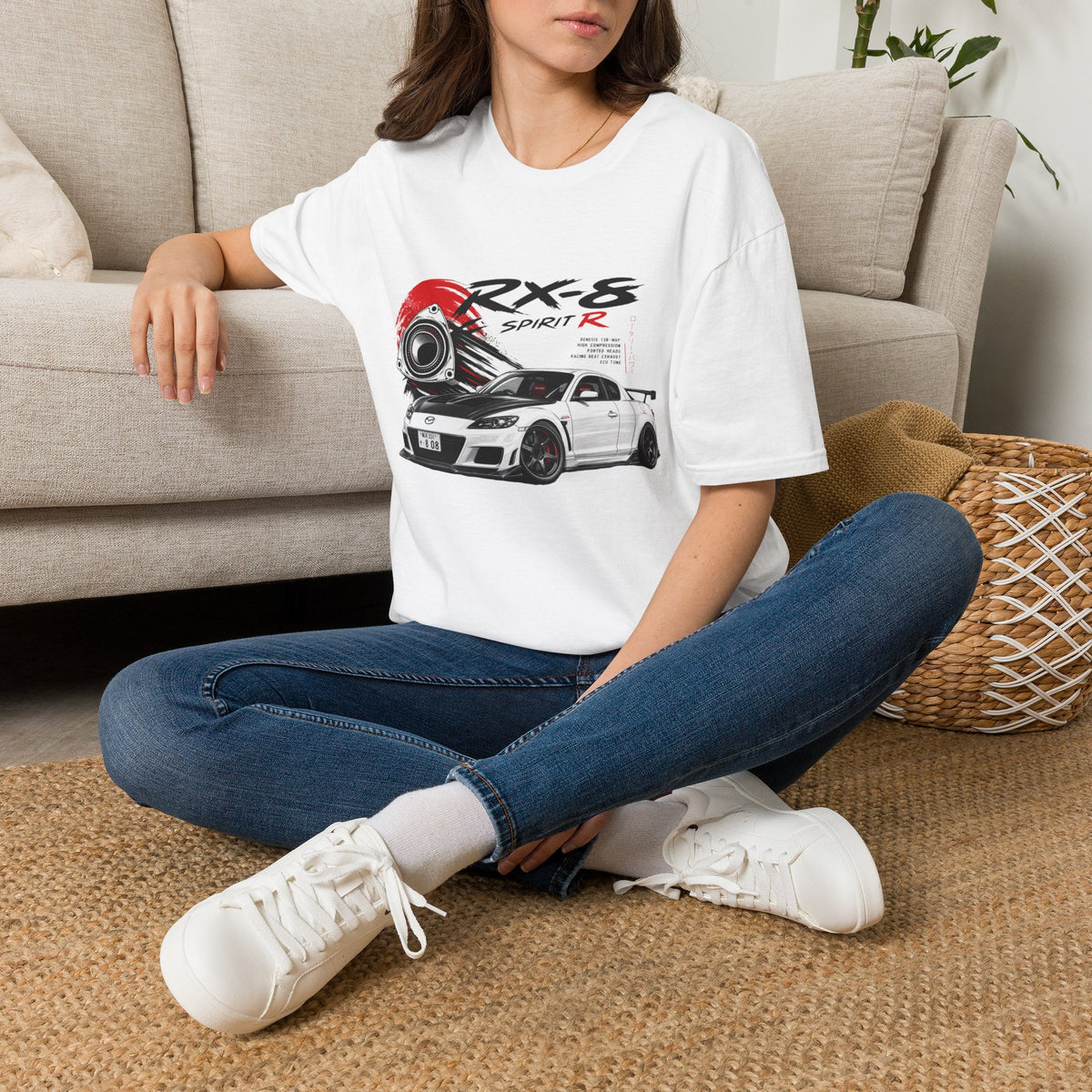 Mazda RX-8 Spirit R T-Shirt — Rotary Sports Car Graphic Tee | MPM Tuning Design