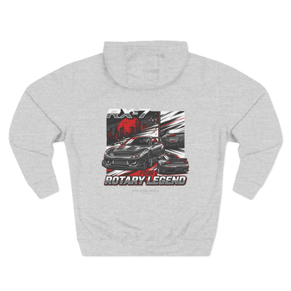 Rotary Legend Graphic Hoodie — JDM Wankel Engine Car Fleece | MPM Tuning Design