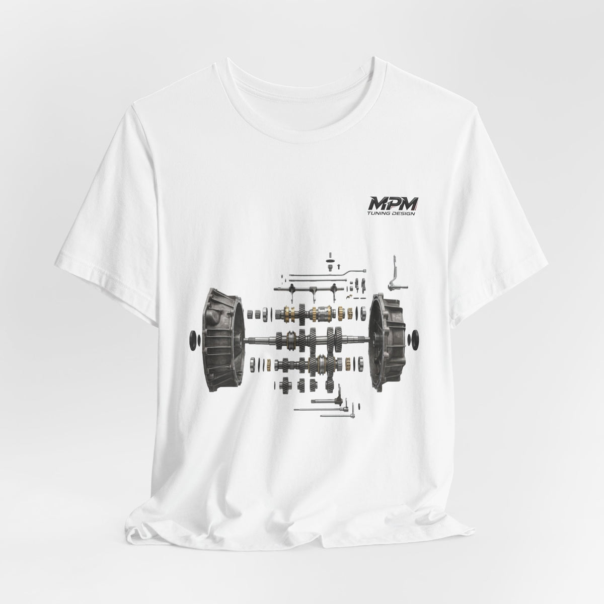 Engine Blueprint Graphic Tee — Mechanical Schematic T-Shirt | MPM Tuning Design