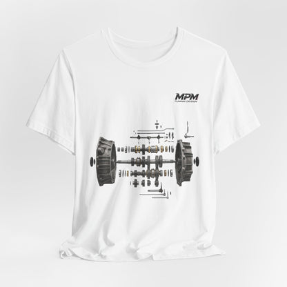 Engine Blueprint Graphic Tee — Mechanical Schematic T-Shirt | MPM Tuning Design