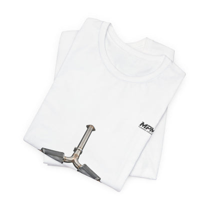 Exhaust Tip Graphic Tee — Quad Burnt Tip Muffler T-Shirt | MPM Tuning Design