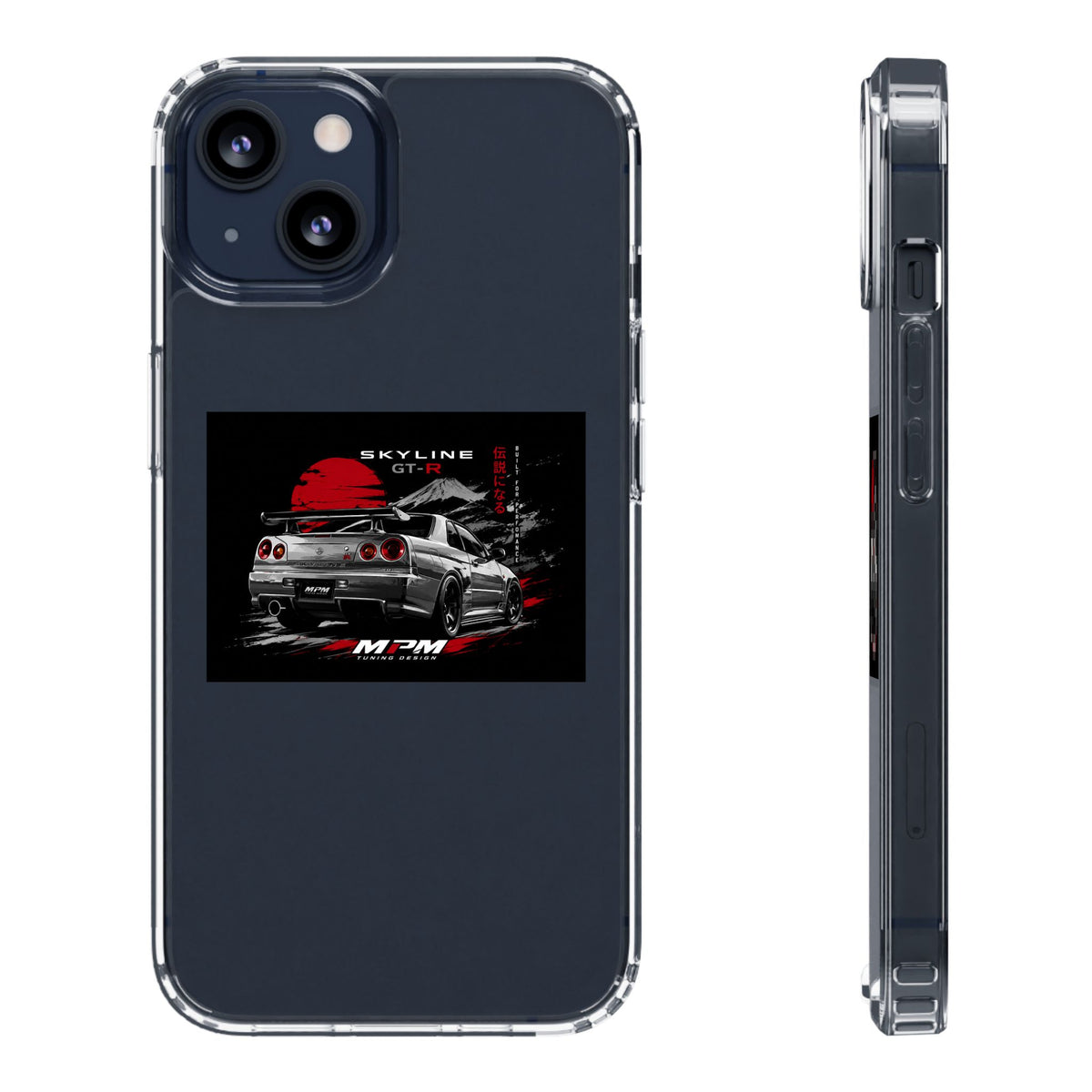 Clear Phone Case — Nissan Skyline GT-R Racing Car Graphic | MPM Tuning Design