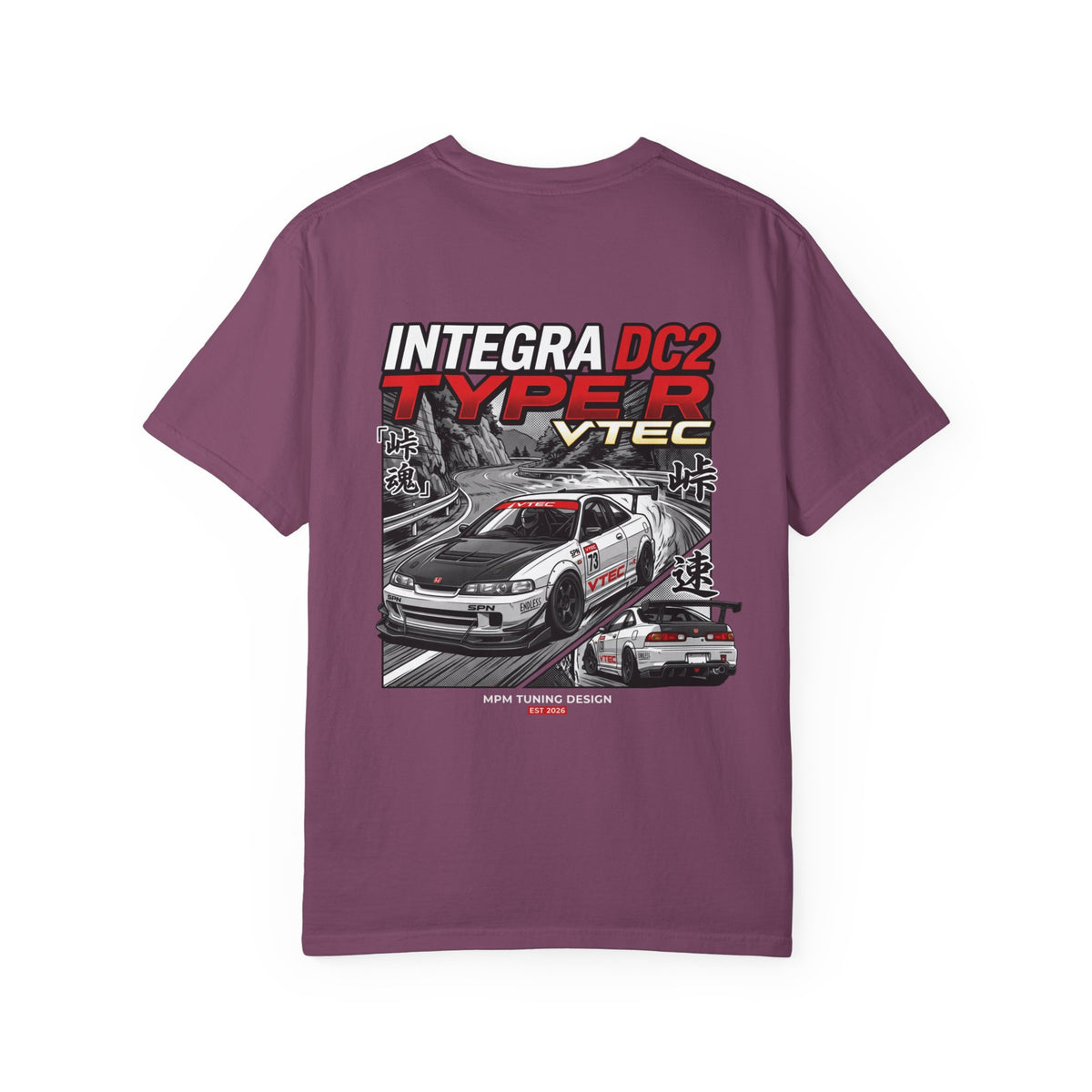 Honda Integra DC2 Type R VTEC Racing T-Shirt — JDM Car Graphic Tee | MPM Tuning Design