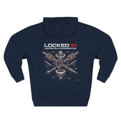 Car Parts Hoodie — Locked In Drivetrain Graphic Fleece | MPM Tuning Design