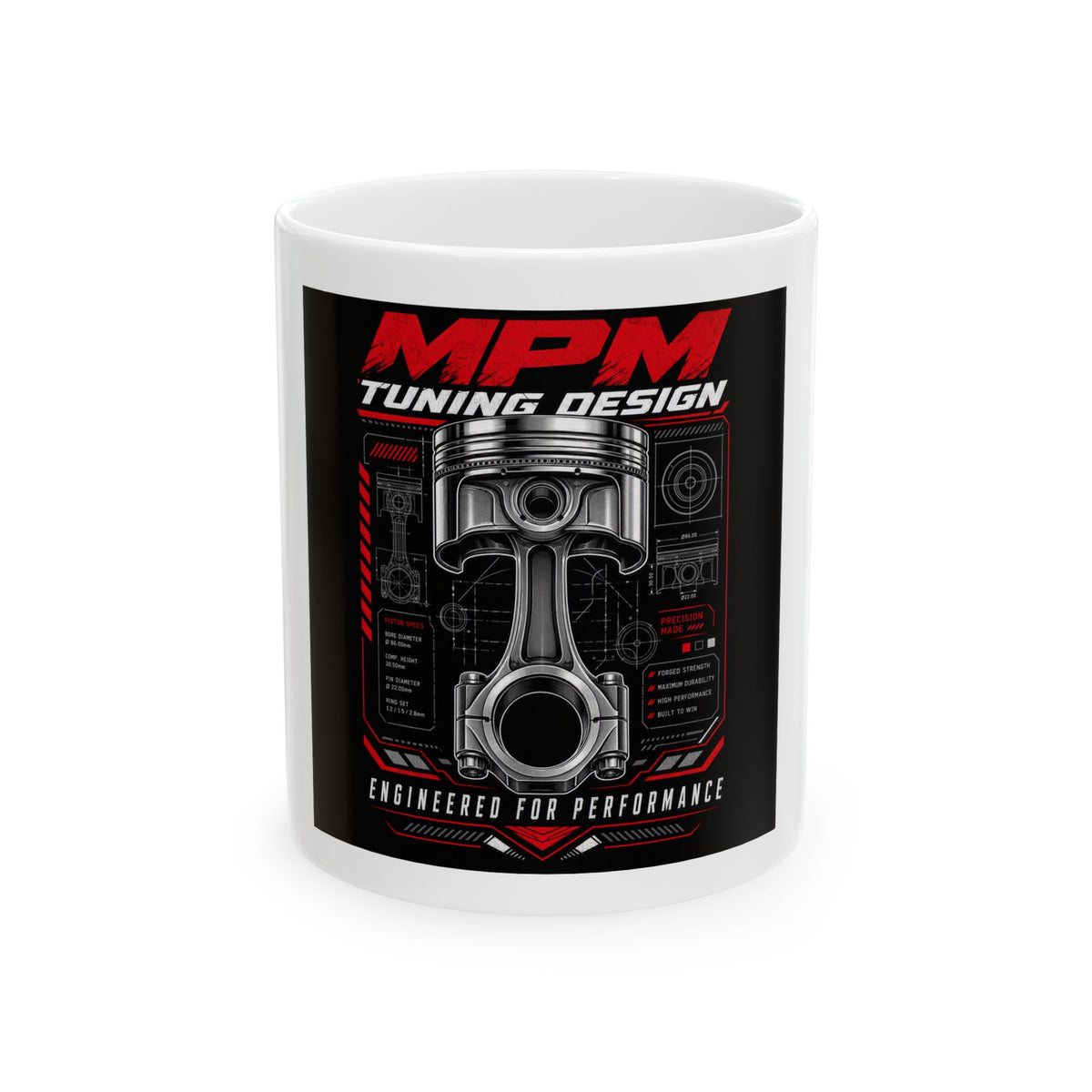 Turbocharger Ceramic Mug — Boost Your Passion 11oz &amp; 15oz | MPM Tuning Design