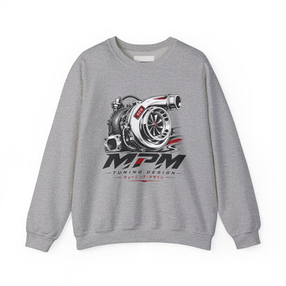 Turbocharger Graphic Crewneck Sweatshirt — Car Enthusiast Fleece | MPM Tuning Design