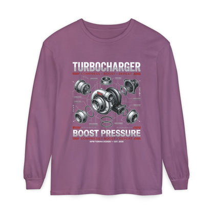 Turbocharger Boost Pressure Long Sleeve Tee — JDM Graphic | MPM Tuning Design