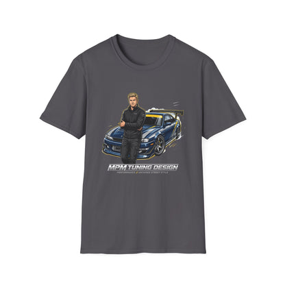 Racing Legend T-Shirt — Illustrated Driver with Performance Sports Car | MPM Tuning Design