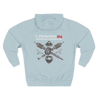 Car Parts Hoodie — Locked In Drivetrain Graphic Fleece | MPM Tuning Design