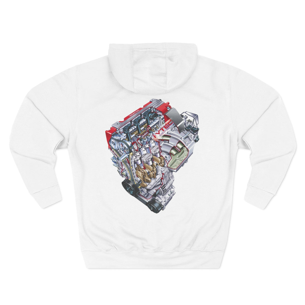 Engine Cutaway Diagram Hoodie — Automotive Illustration Fleece | MPM Tuning Design