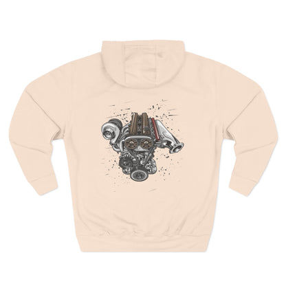Engine Artwork Hoodie — V8 Motor Graphic Fleece Pullover | MPM Tuning Design