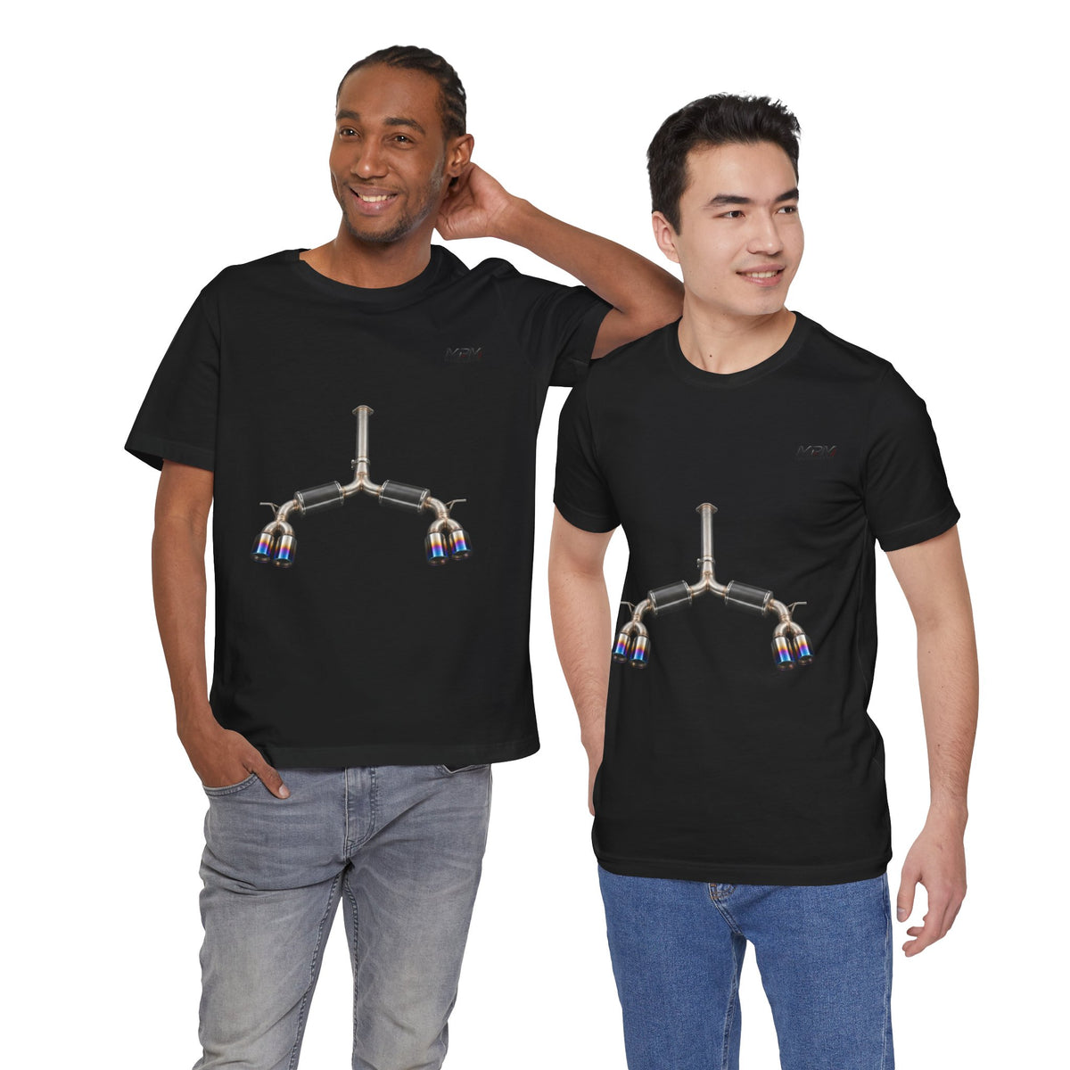 Exhaust Tip Graphic Tee — Quad Burnt Tip Muffler T-Shirt | MPM Tuning Design