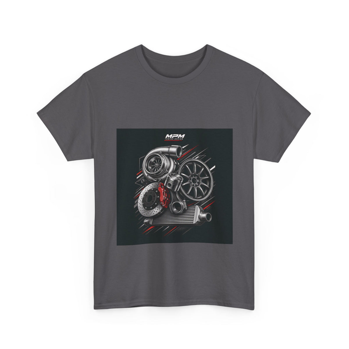 Turbo Engine Parts T-Shirt — Automotive Mechanics Racing Tee | MPM Tuning Design