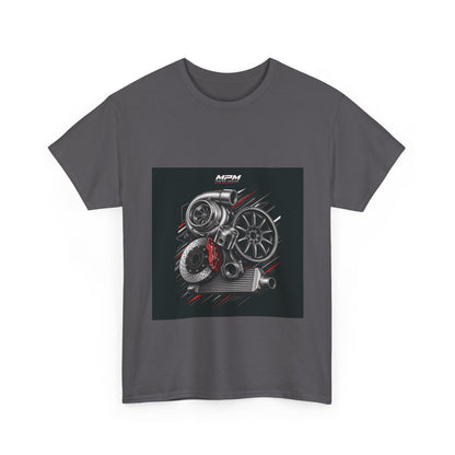 Turbo Engine Parts T-Shirt — Automotive Mechanics Racing Graphic Tee | MPM Tuning Design
